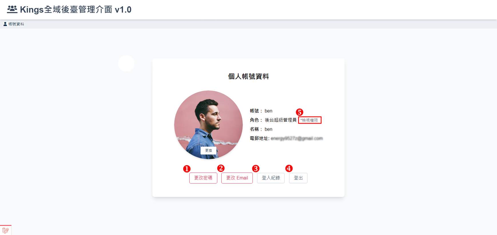 帳號資訊